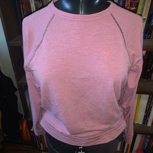 Victoria’s Secret pink barbiecore open back M long sleeve shirt